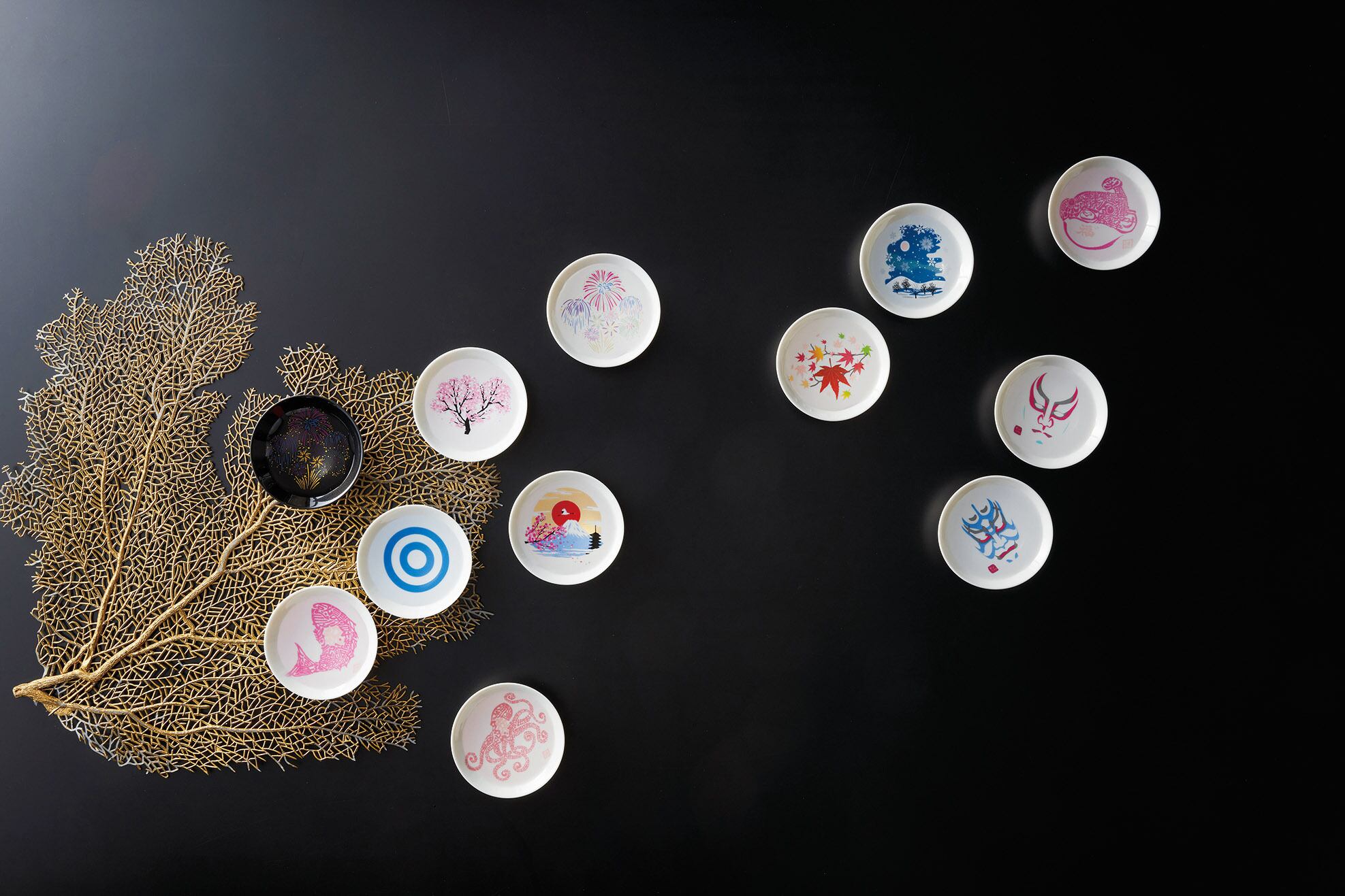 逸品盃セット』木枠入り9個冷感盃揃/日本象徴贈答品代表【0100-083-00