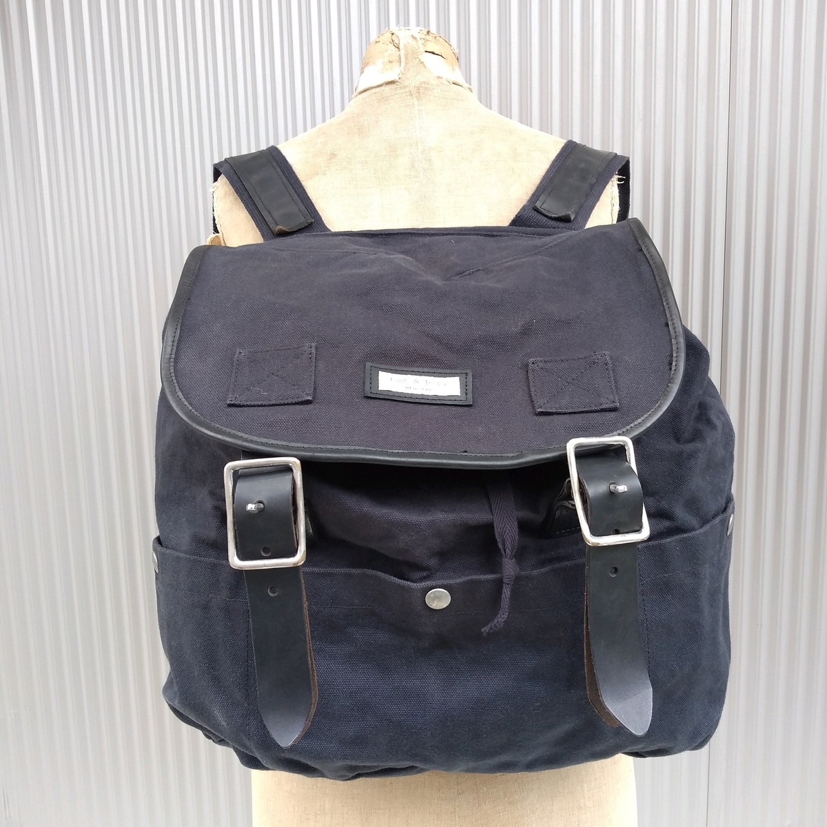 USA製】ラグアンドボーンrag&bone/ハンドメイド/キャンバス×レザー 
