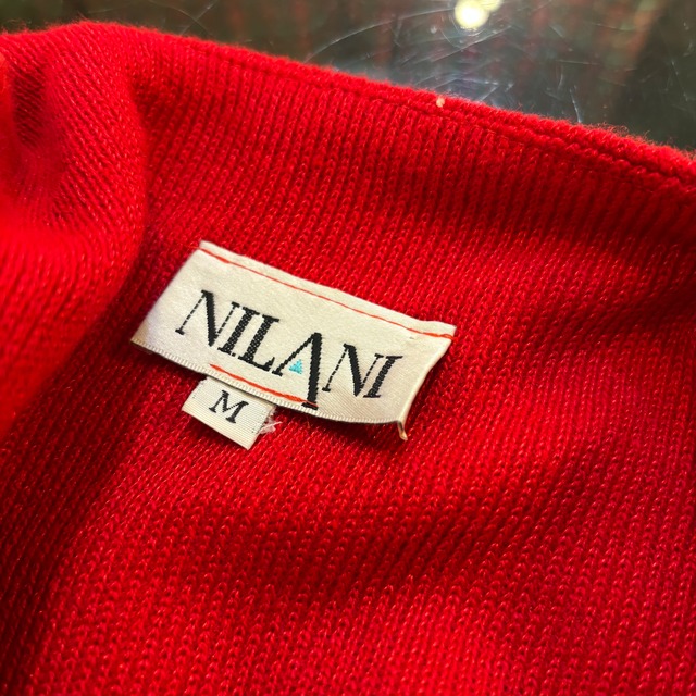 80’s white lace red cardigan