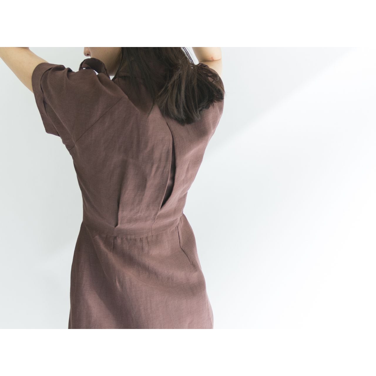 Max Mara】Made in Italy linen-silk shirt dress（マックスマーラ