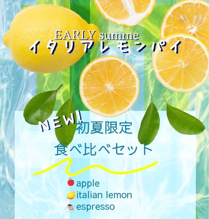 新・初夏の食べ比べセット（シチリアレモンパイ2個・エスプレッソパイ2