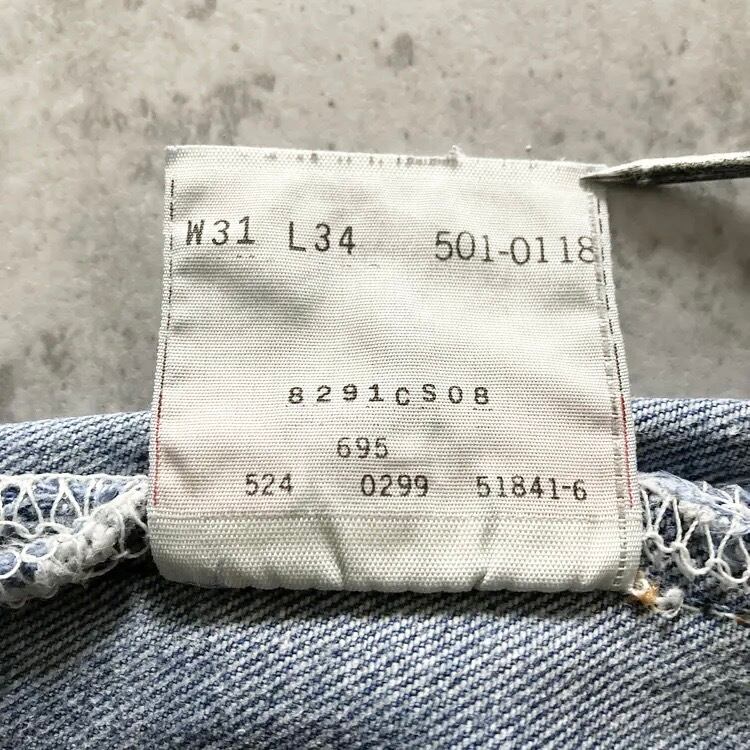 W31 L34】90's US.Levis 501 リーバイス エルパソ工場(524) ボタン裏