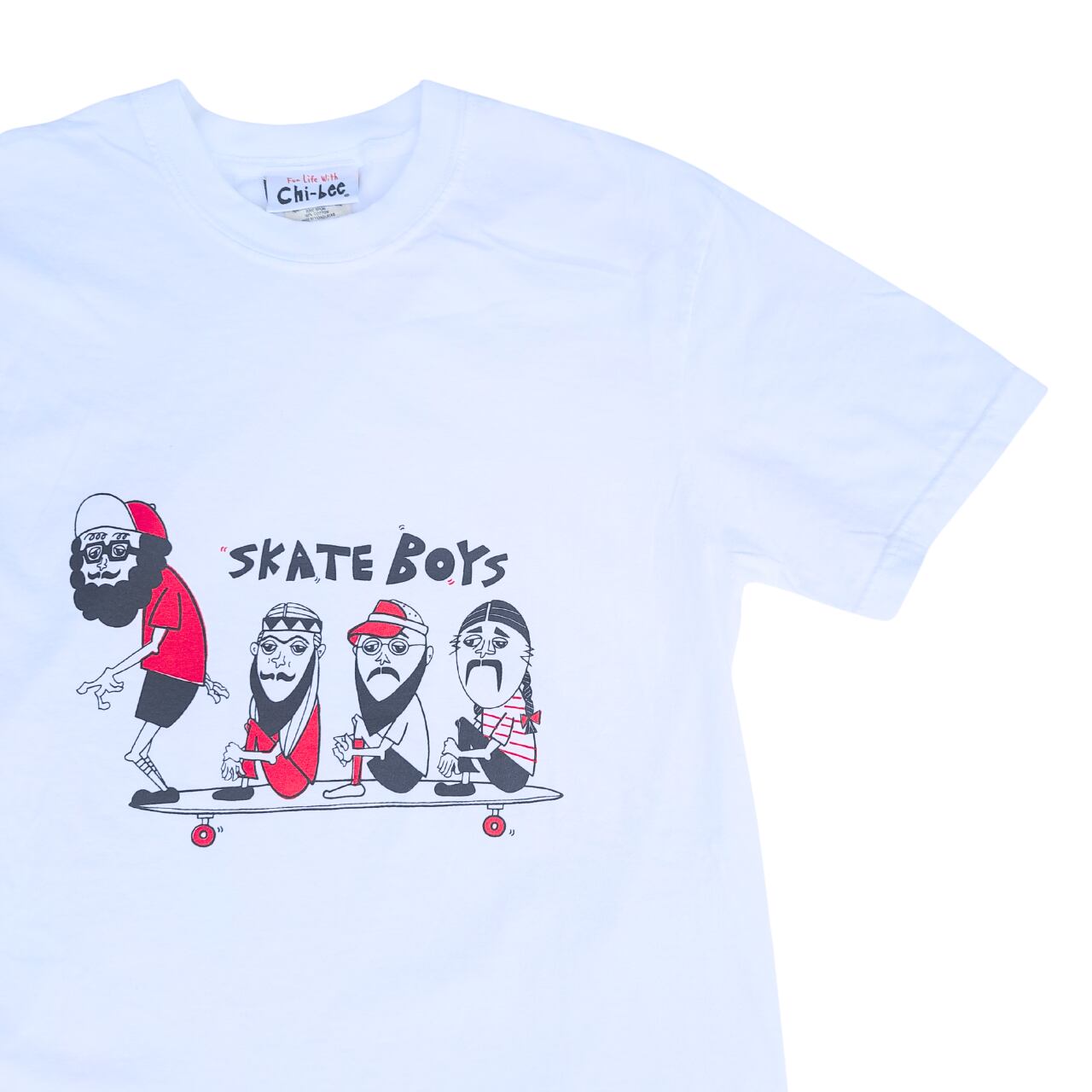 CHI-BEE スケートボーイズ Tシャツ (white)