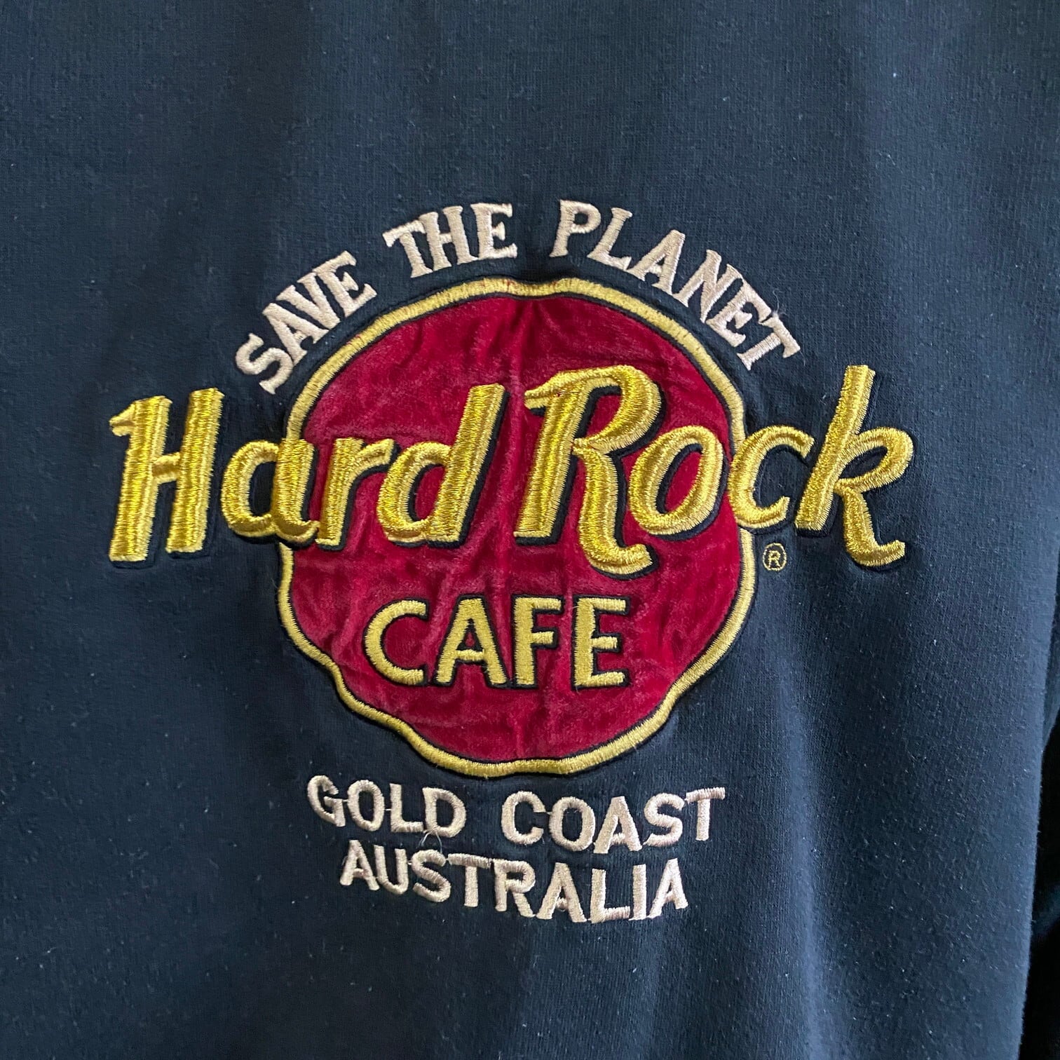 オーストラリア製 Hard Rock CAFE ハードロックカフェ ベロアロゴ 刺繍 スウェット メンズXL 古着 ブラック 黒【スウェット】 |  cave 古着屋【公式】古着通販サイト powered by BASE