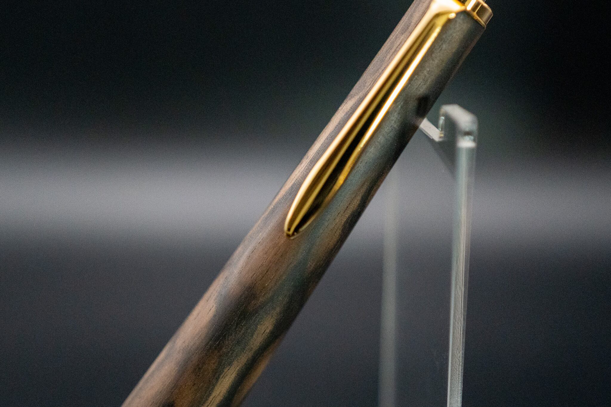 【魅惑の黒い紋様】 黒柿孔雀杢 極上 gold MP