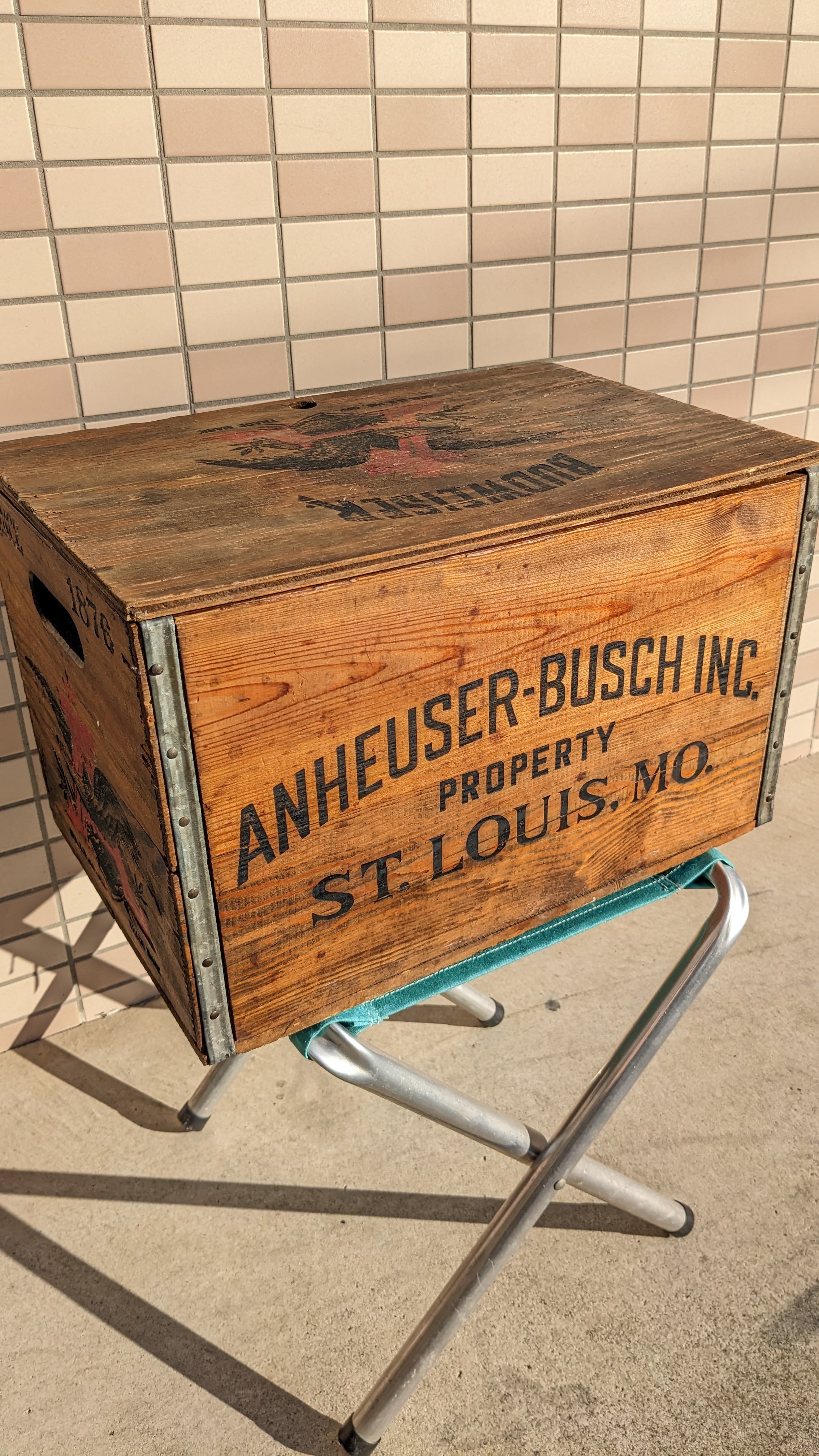 Vintage Budwiser Crate Wood Box ビンテージ バドワイザー ウッド