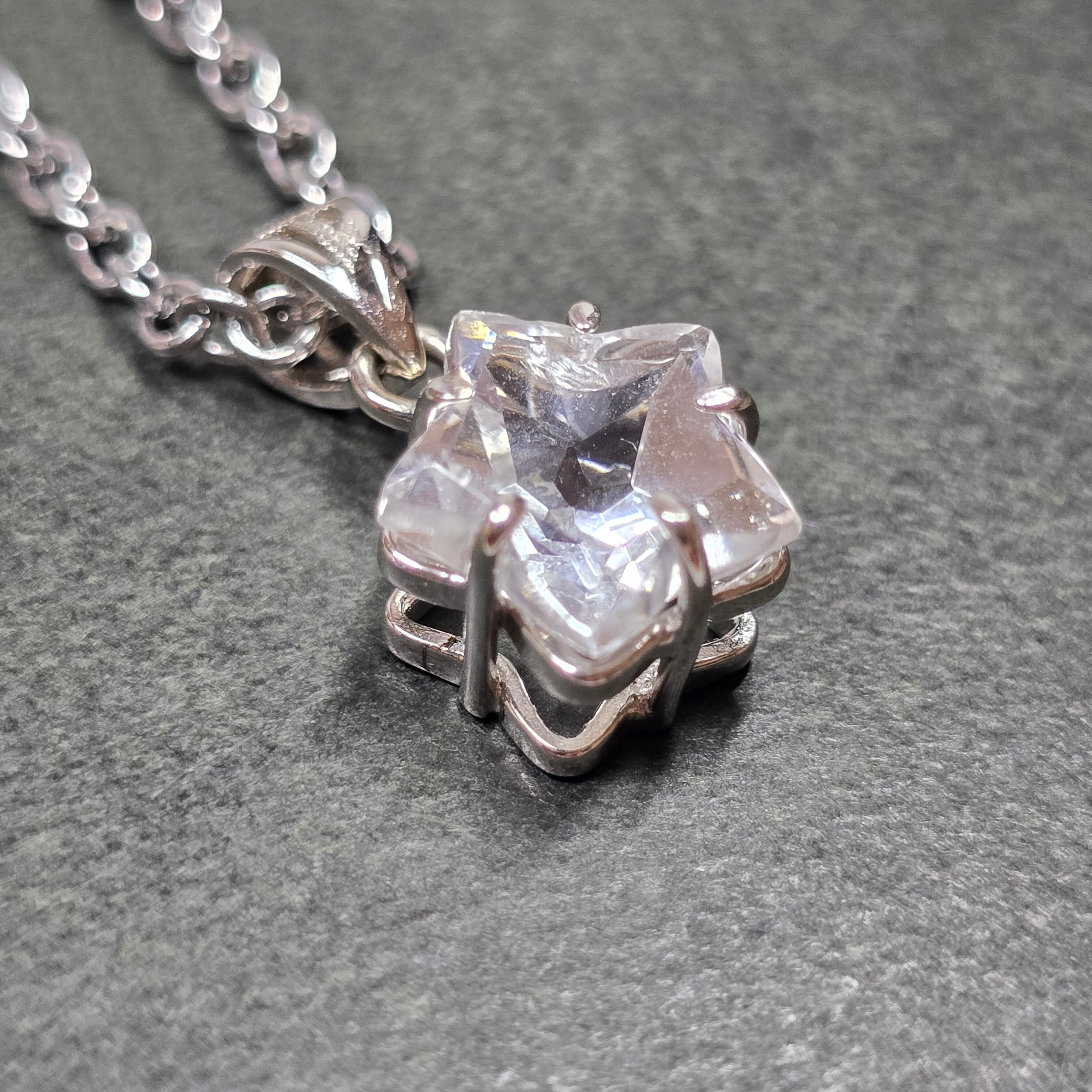 ロッククリスタル スター ペンダント ロッククリスタル ネックレス 星