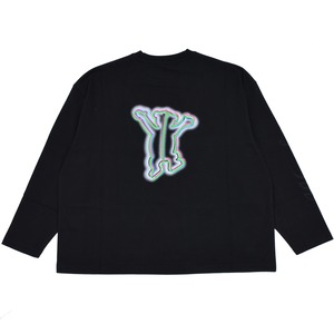 【WE11DONE】BLACK COLORFUL TEDDY PRINT LONG-SLEEVED T-SHIRT