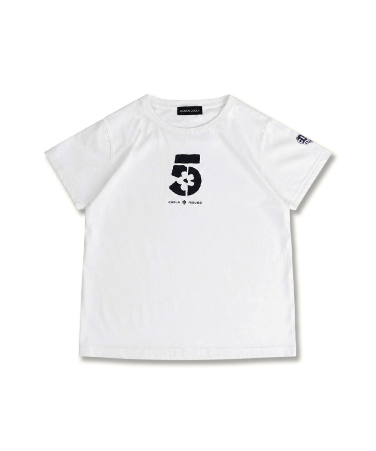 5ロゴプリントコンパクトTシャツ (WHITE)　CQ-49005