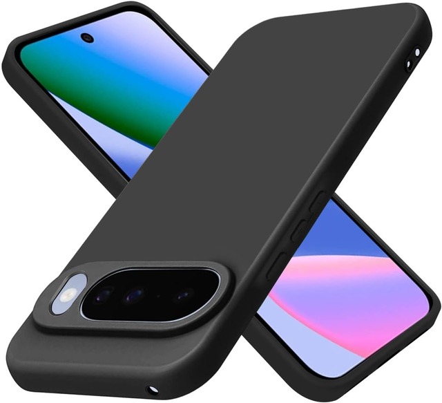 aiitiluo Google Pixel 11 Pro 用 ケース シリコン クリア ピクセル11Pro カバー ストラップホール付き ブラック