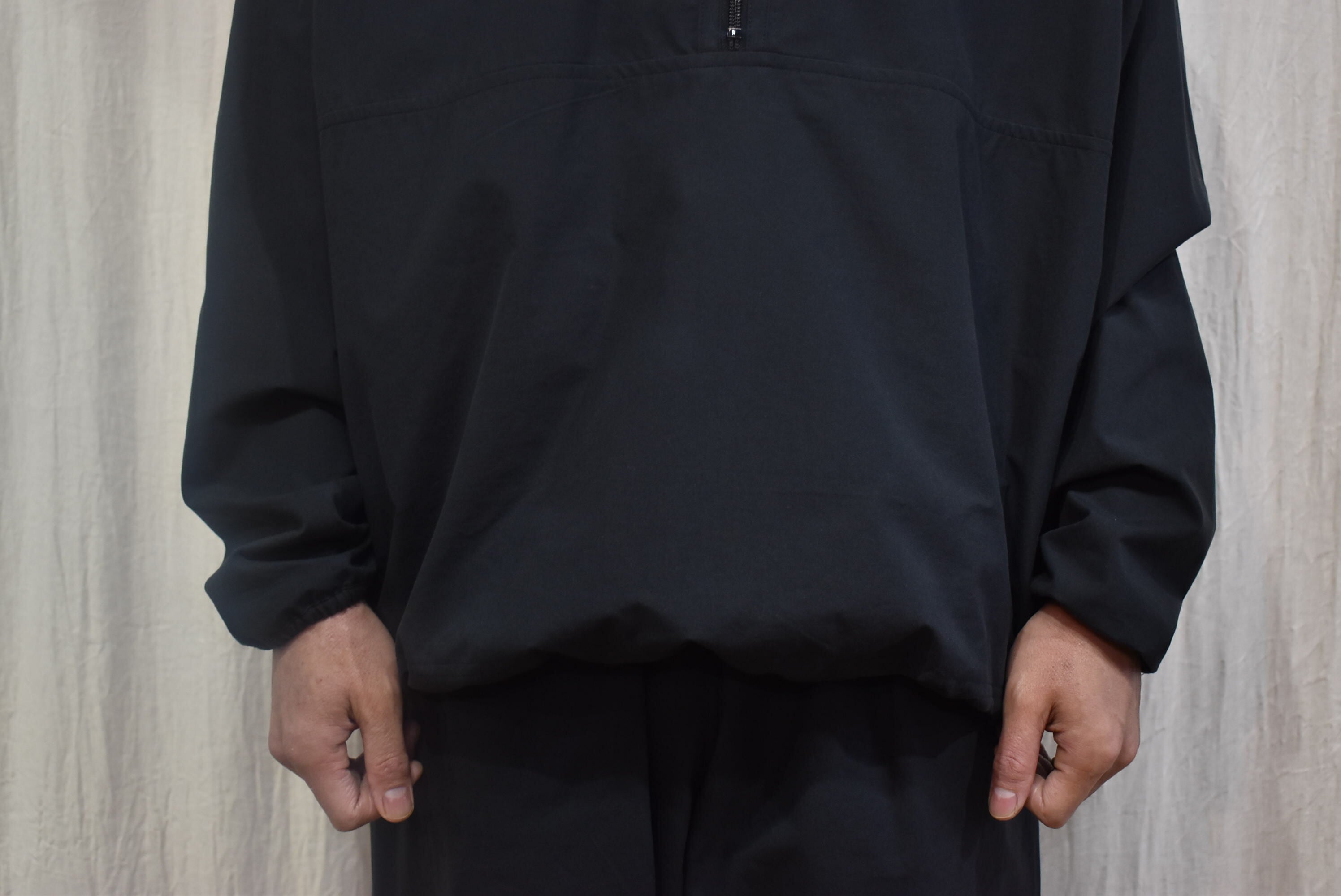 試着のみ美品 holk モックネックプルオーバー ブラウス holk pullover shirt navy | rasikufuku