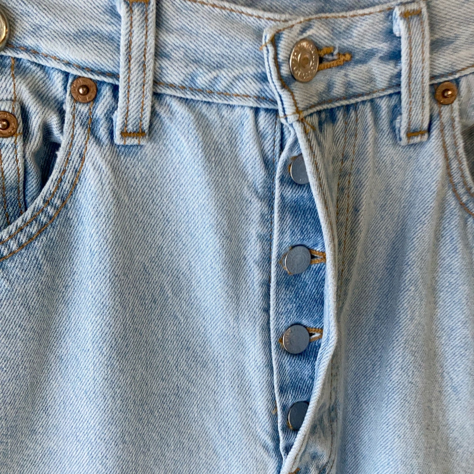 90's Levi's 501 ストレートデニムパンツ アイスブルー W32 USA製【0409A23】