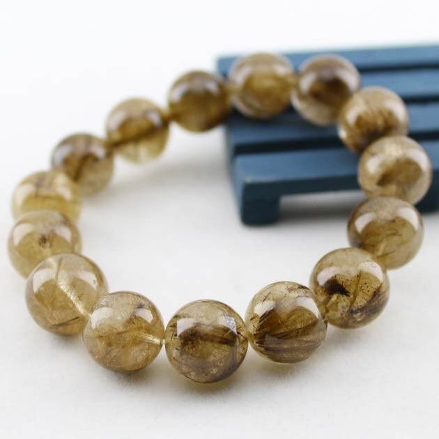 プラチナルチルクォーツ ブレスレット 14mm おまかせ便 211-4515