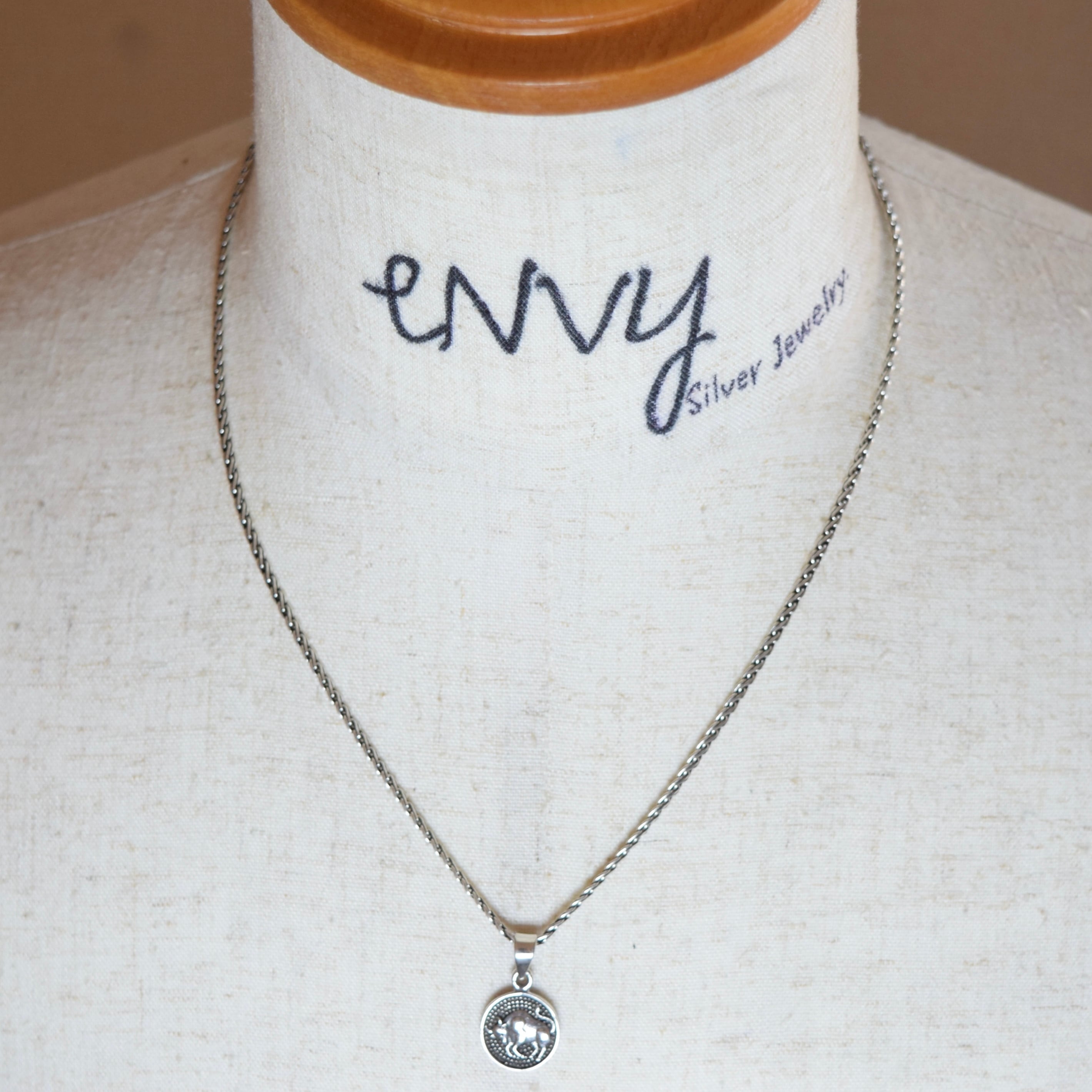 シルバー925 silver オリエンタルゾディアックコインペンダン/ネックレス/軽研磨仕上げ