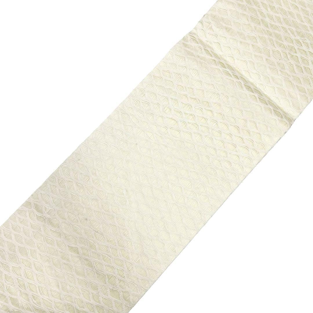 夏帯 名古屋帯 すくい織 美しい乳白色 O-3975 