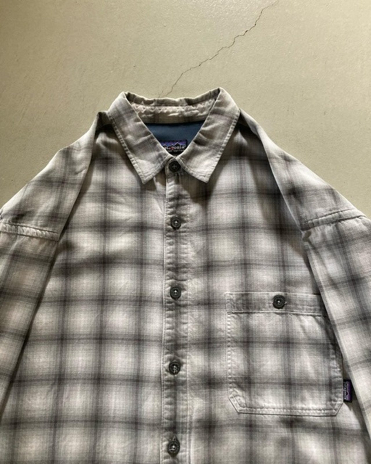 90-00s patagonia パタゴニア オンブレ シャドーチェック 長袖シャツ 