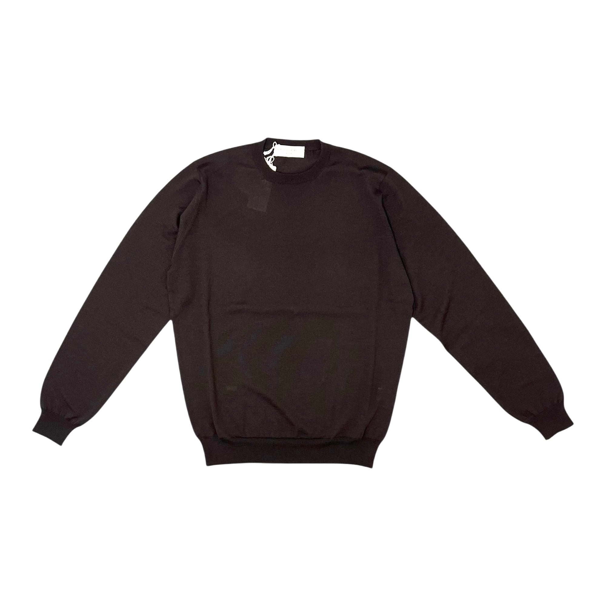 FILIPPO DE LAURENTIIS(フィリッポ デ ローレンティス) 16Gauge Royal Merino Crew neck Knit/BROWN(289)