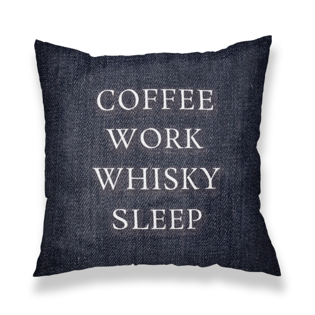 COFFEE WORK WHISKY SLEEP クッションカバー