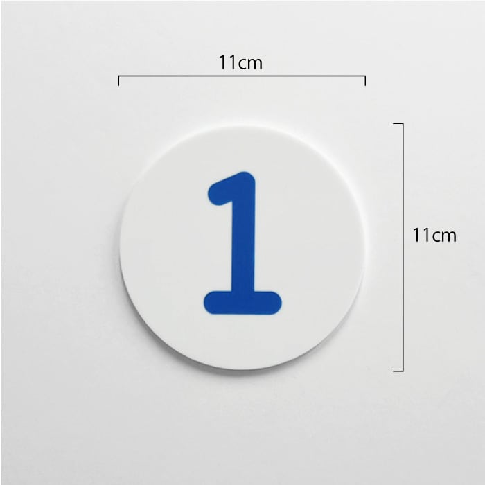 ツケレルン（ピクトサイン）軽量 アクリル 壁付け 看板（数字サイン