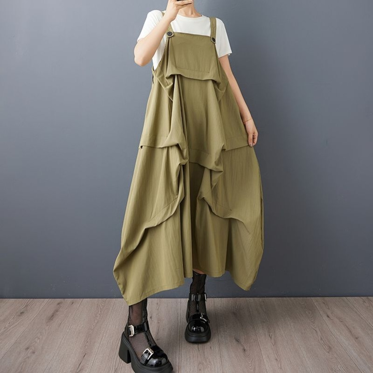 プリーツ キャミソール ワンピース 00204