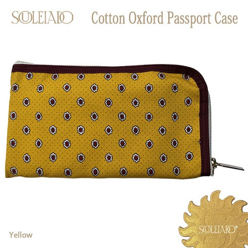 SOULEIADO Cotton Oxford Passport Case コットンオックス パスポートケース イエロー系 通帳ケース 小物入れ フランス TOMORROWLAND 正規販売店