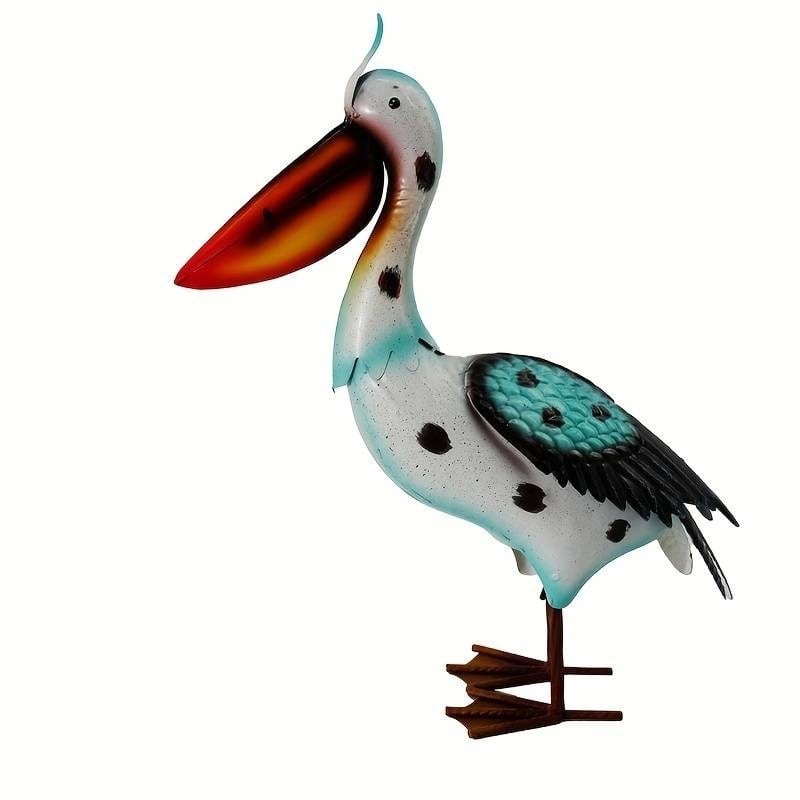 ガーデンオーナメント 置物 オブジェ ペリカン 鳥 動物 アニマル 庭