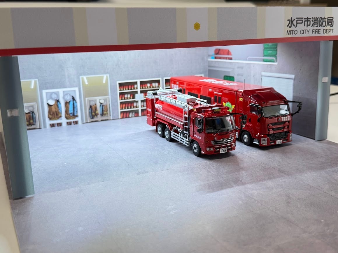 ASPEDA Fast Diorama 1/64 消防署ジオラマ (水戸市消防局) 【数量限定