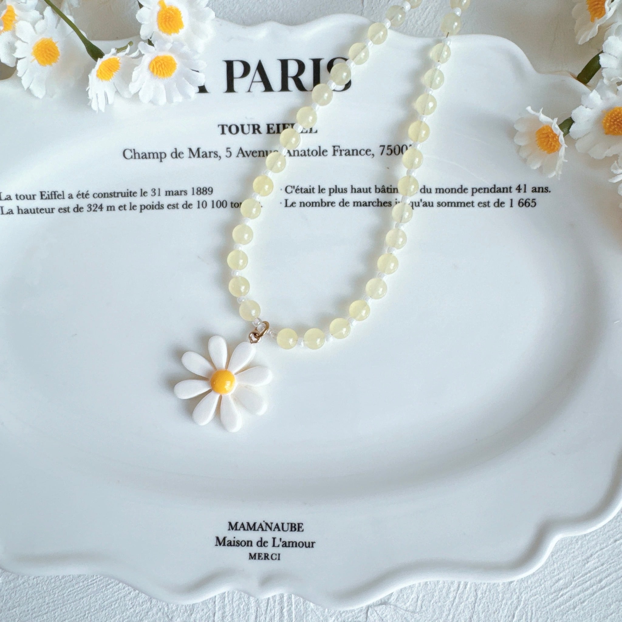 シンプルマーガレットネックレス