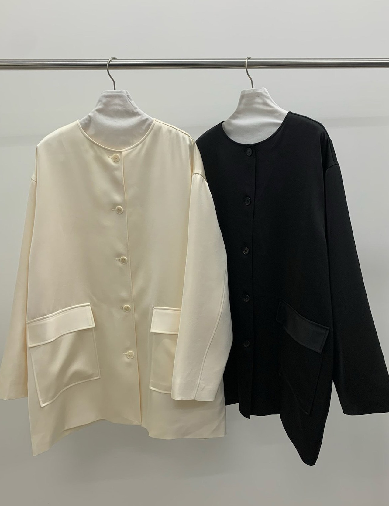 【新作5%OFF・3日間】Satin Single Jacket_2colors