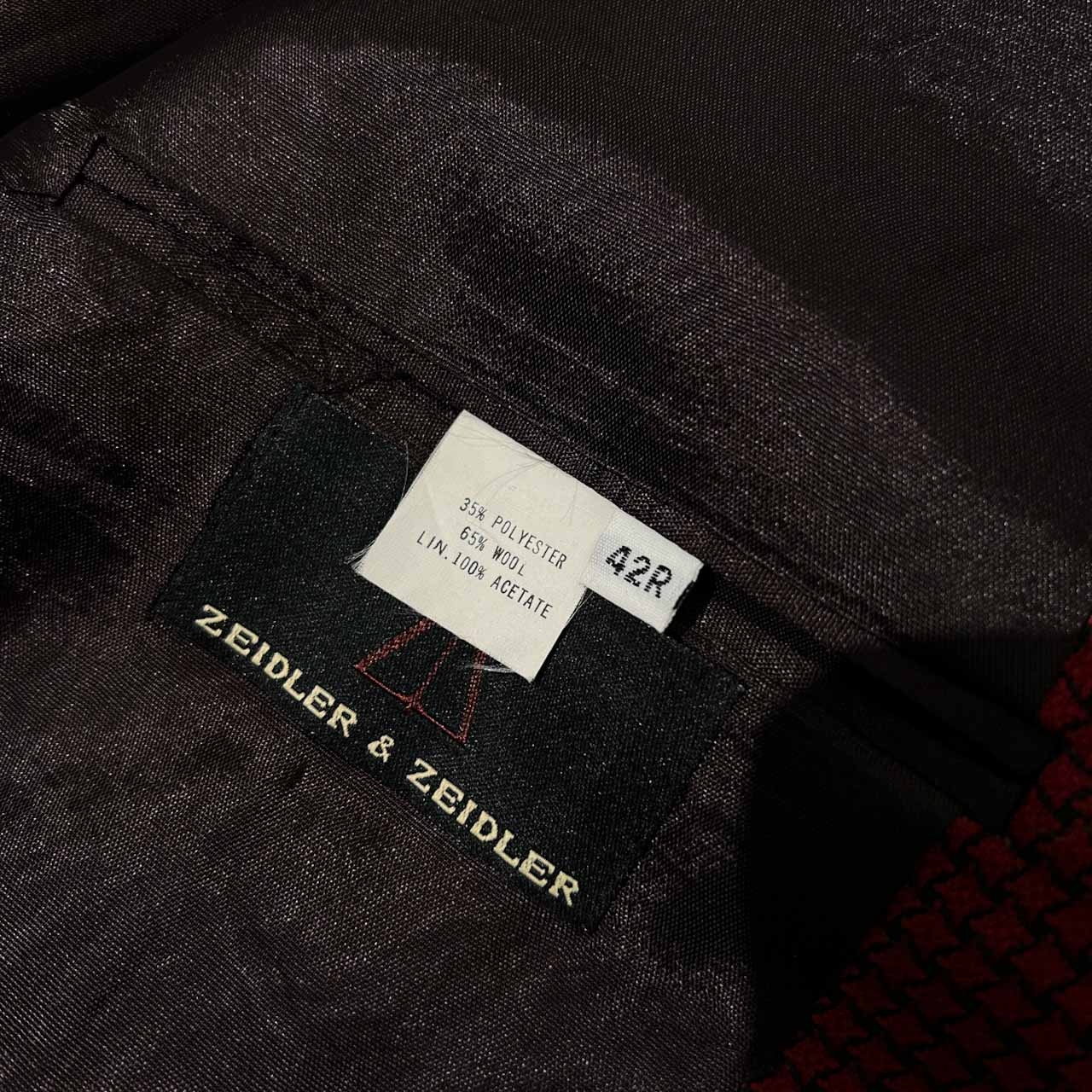USA製 ビンテージ ZEIDLER & ZEIDLER 総柄 3B テーラードジャケット 42R /オールド/アメリカ製/オーバーサイズ