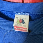 90s USA製 Fruit of the loom ラグランスウェット ドラッグレース NHRA 青