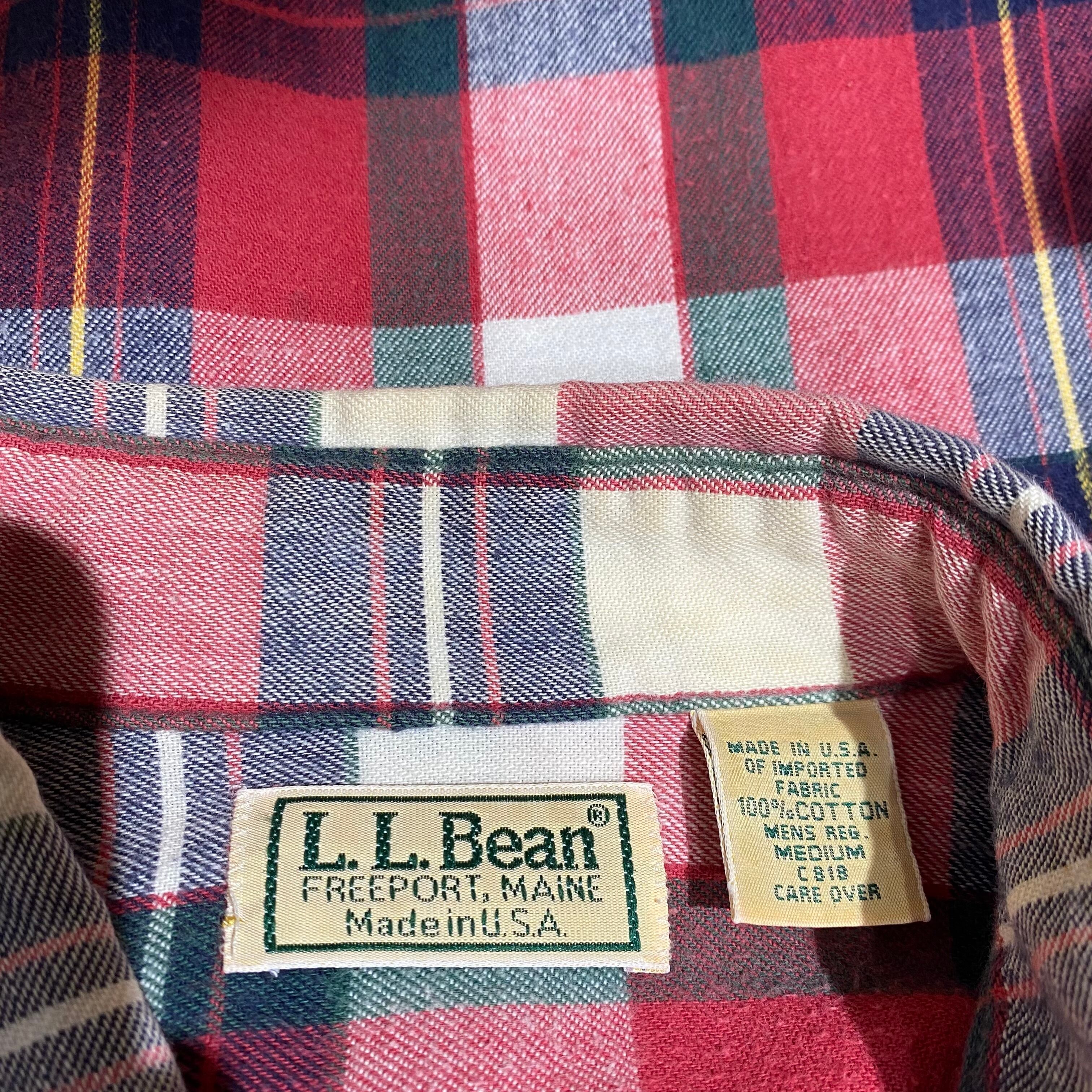 80's〜 L.L.Bean / エルエルビーン USA製 チェック柄 コットン 