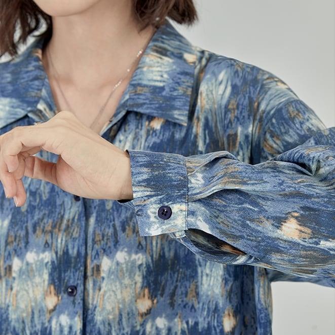 【 即納 】nuance pattern shirt i-1003