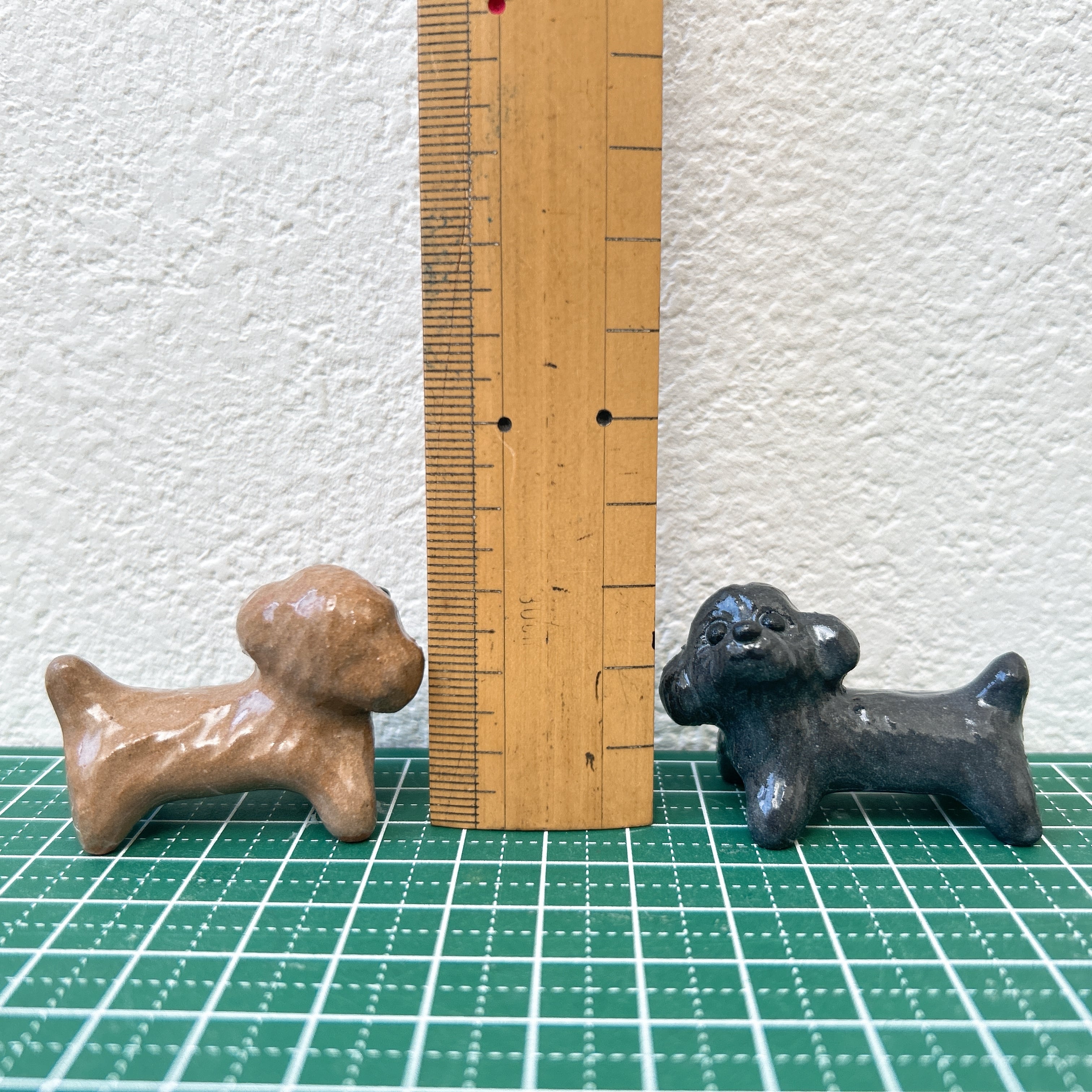 トイプードル犬と陶鯉のぼりセット | 陶器のことり