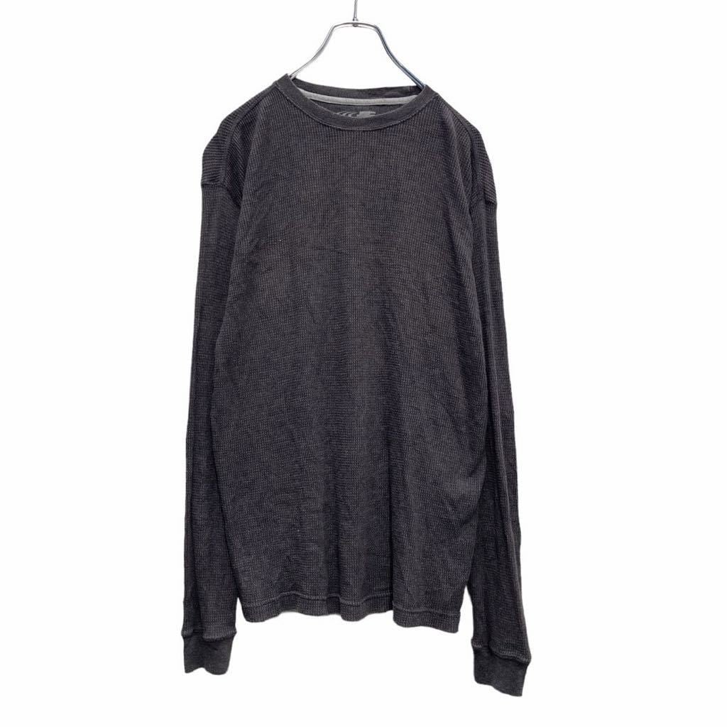 ferruche 長袖 サーマル Tシャツ M ダークグレー 無地 ロンT ferruche 長袖 サーマル Tシャツ M ダークグレー 無地 ロンT