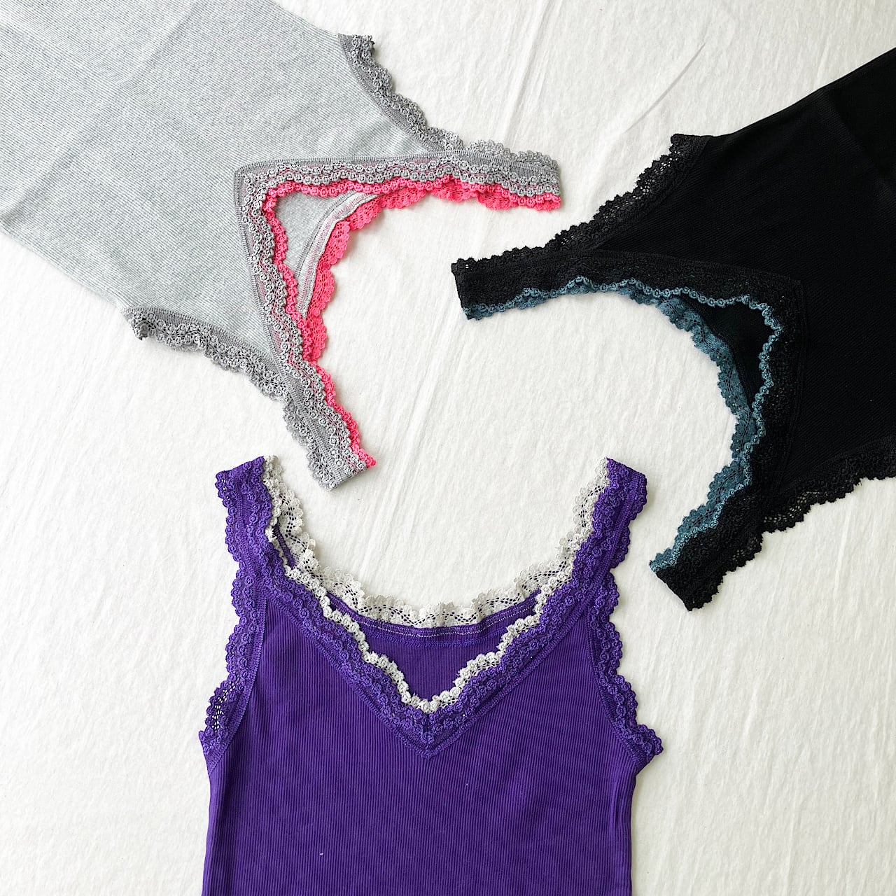 バイカラーテレコタンク