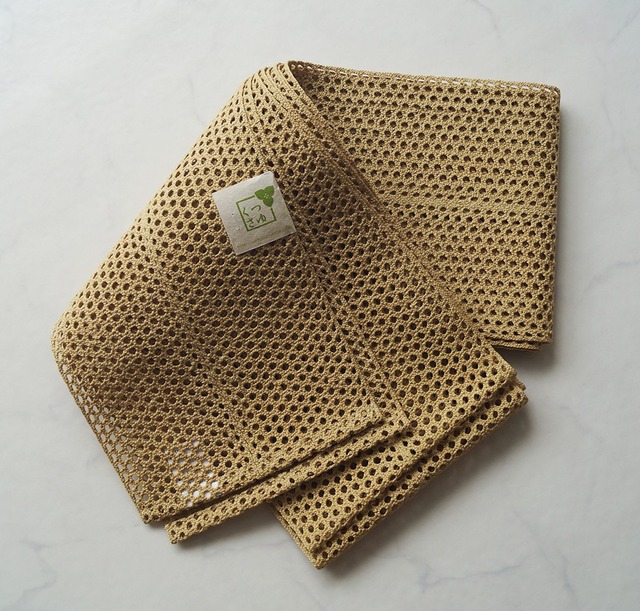 【つゆくさ・半幅帯】本麻　透かし織り　半幅帯