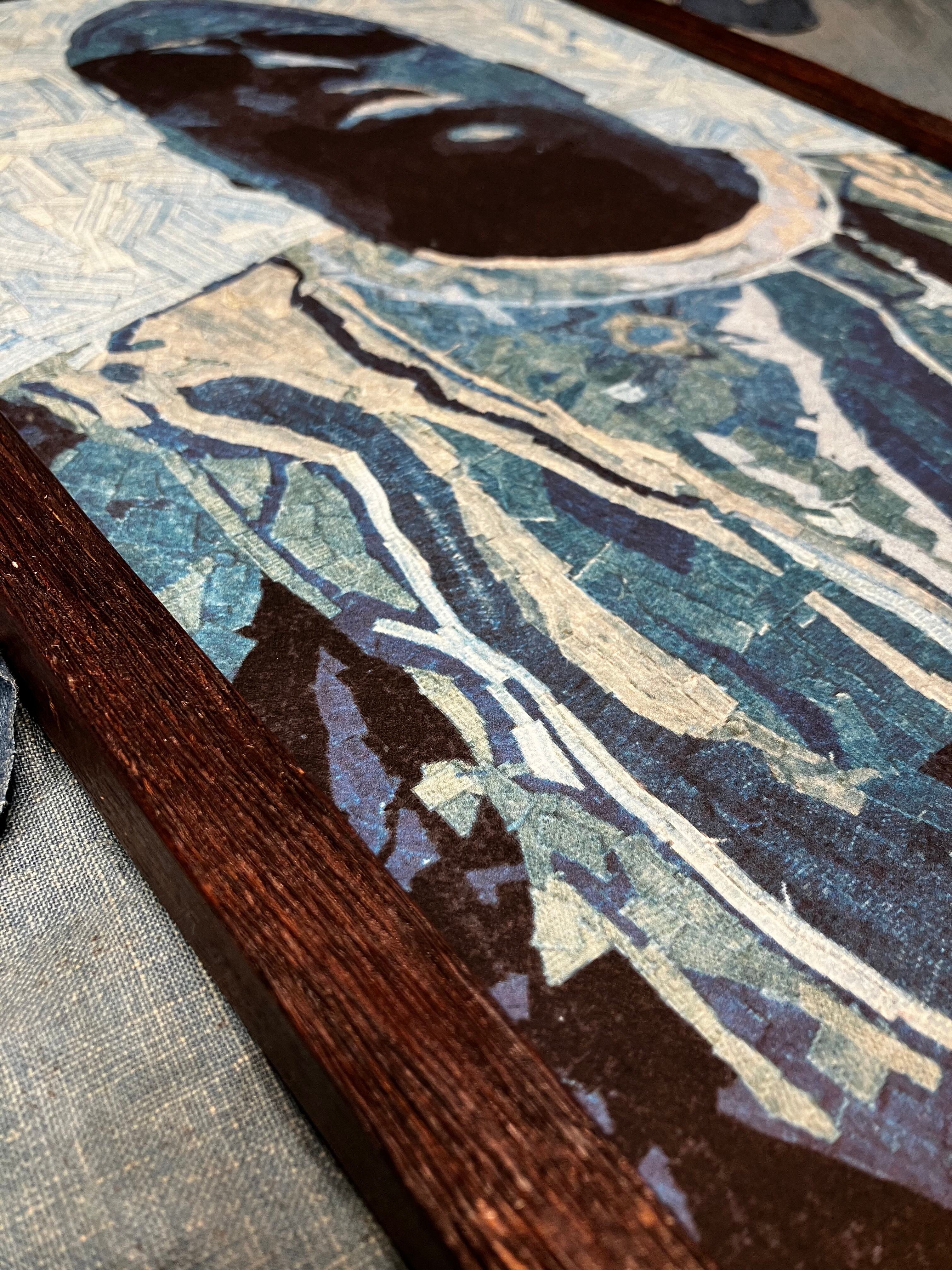 45x45 ビンテージ 藍染 襤褸 リメイク クッションカバー ボロ 8 【公式