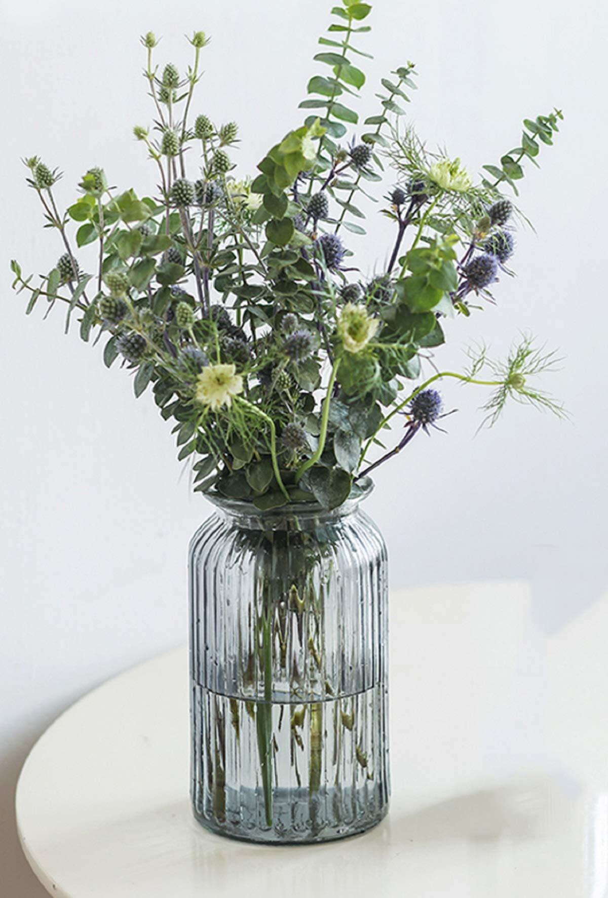 北欧レトロ スペイン ガラス製 大型 花瓶 花器 華道 フラワーベース 花屋 フラワーベース ガラス 大きい 大型 花瓶 おしゃれ 花器 透明 クリア