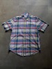 Brooksbrothers半袖チェックシャツ マドラス ボタンダウン L コットン100 古着