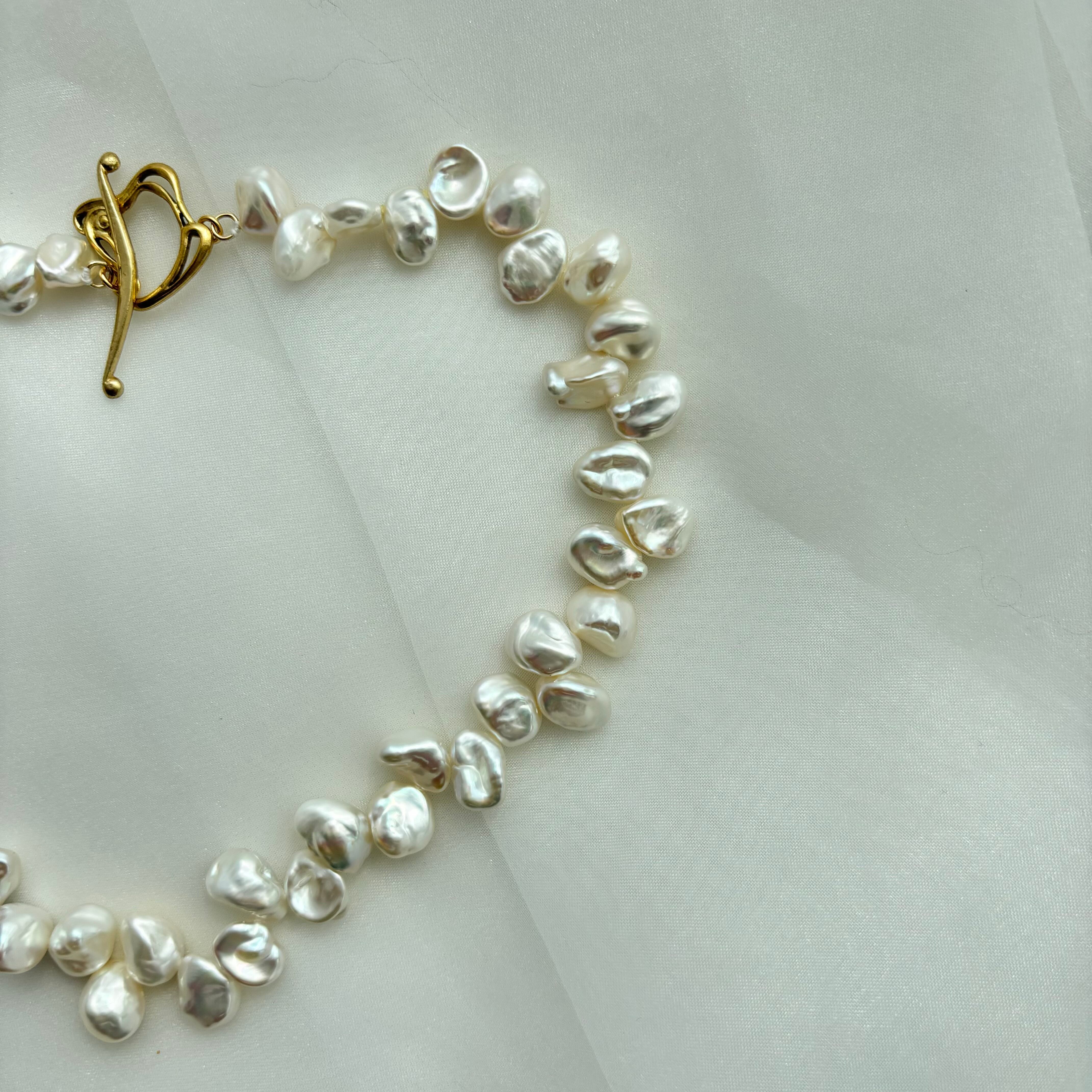 希少 細厘 ベビー 本真珠 クレオパトラ ネックレス 3.9〜4.2㎜ O191 淡水真珠 クレオパトラベビーパールネックレス ホワイト オフ