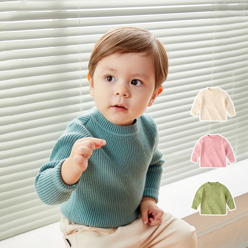 ベビーセーター春と秋ベビーセータープルオーバー長袖3秋物1歳ベビーニットボトムスシャツメンズ Duduベイビー57709452275