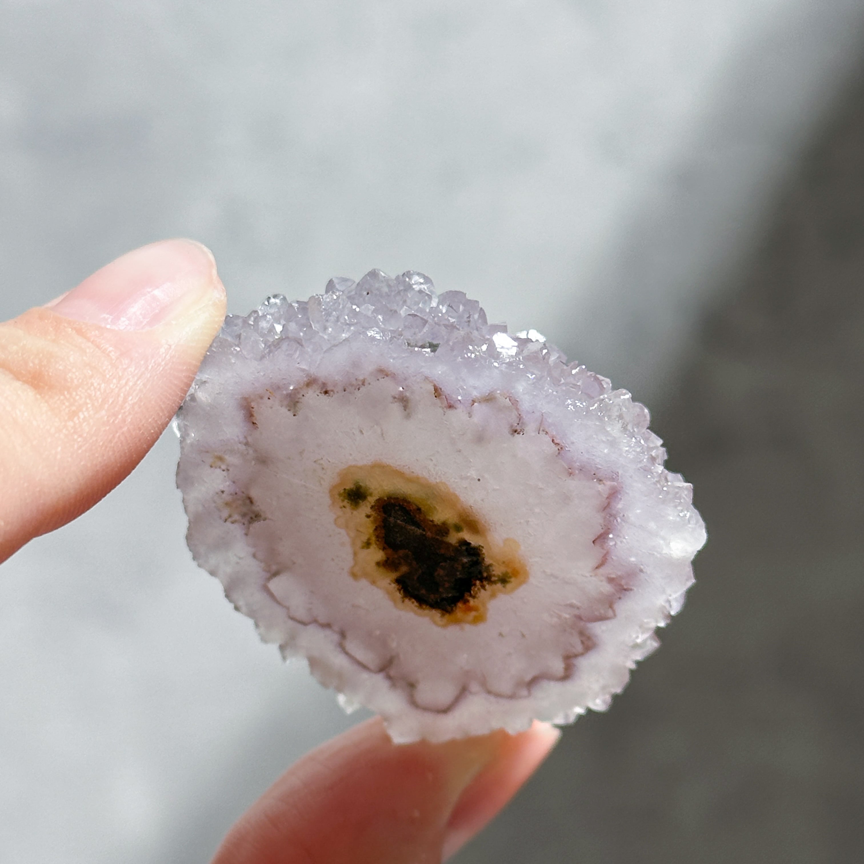 【希少 × 極上】✨ウルグアイ産 アメジストフラワー × カルサイ✨ ウルグアイ産フラワーアメジスト 原石06◇ Flower Amethyst ◇天然石