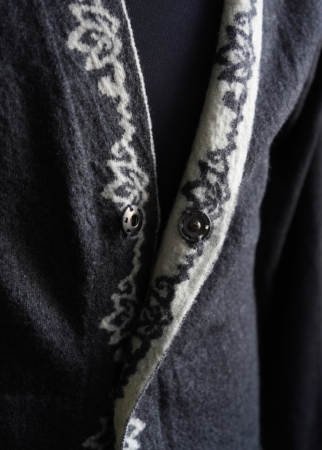 Y's for men 04AW pattern collar wool cardigan