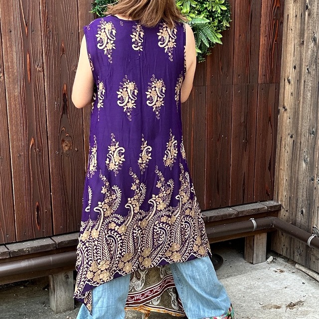 エスニックヘムラインチュニック