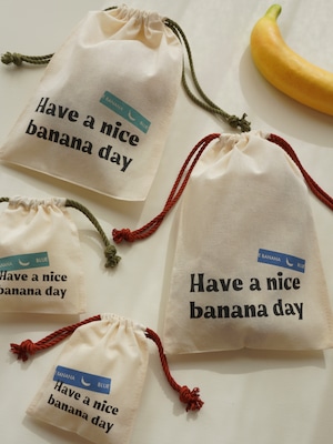 【Have a nice banana day】巾着ポーチ