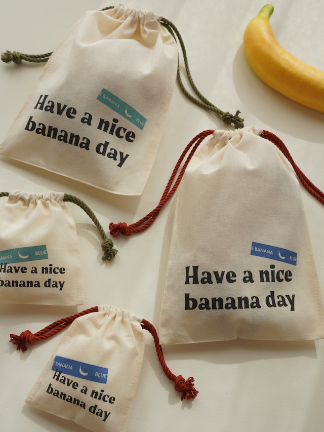 【Have a nice banana day】巾着ポーチ