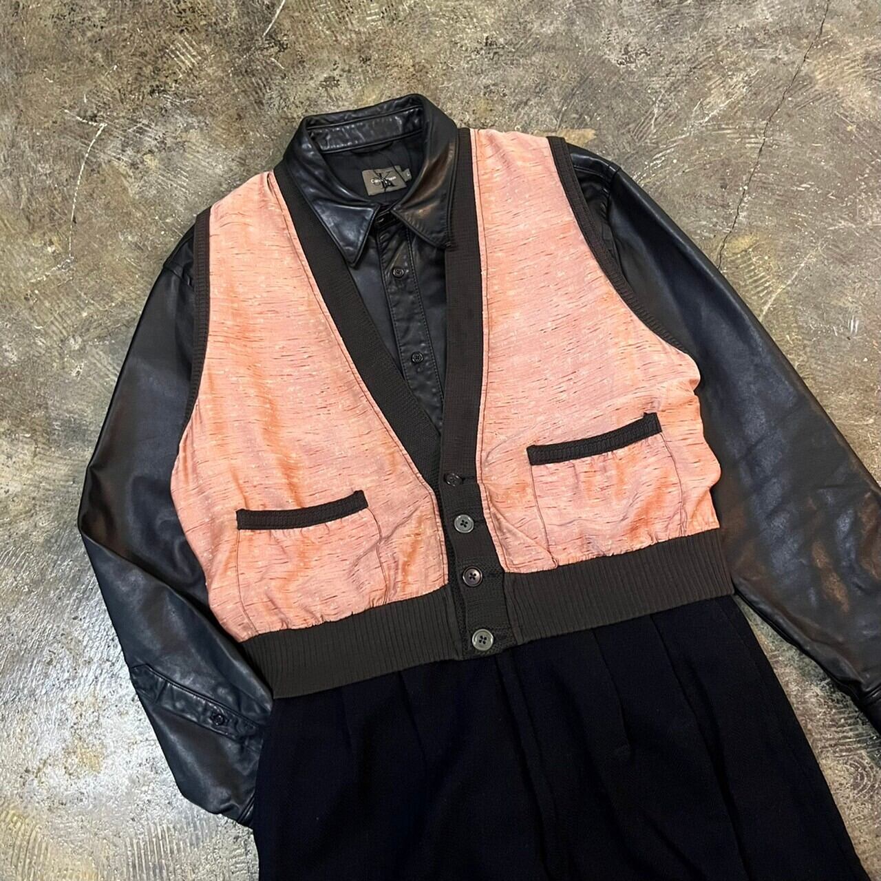 50s-60s CLUBMAN Rayon×Knit Vest