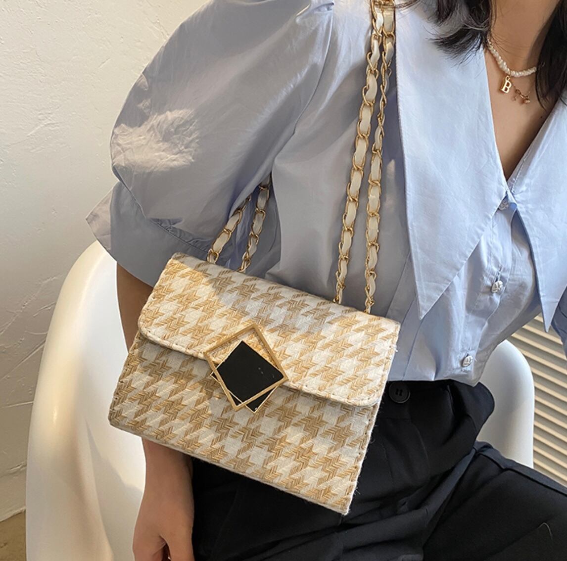 100%正規品 オシャレネクタイ ゴールドチェーン付き グリーン