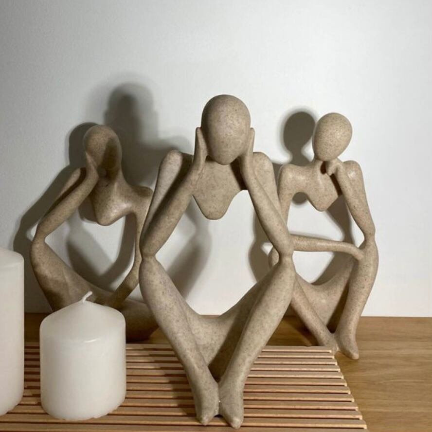 thinking ceramic object 3types / 考える人 セラミック オブジェ 韓国